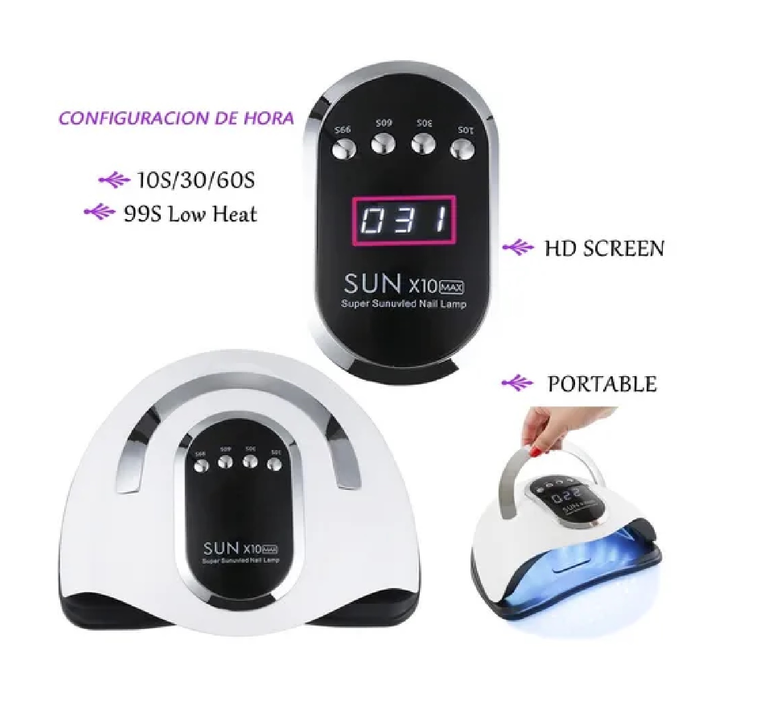 Lampara Para Uñas Uv Gelish Secadora Para Manicura Led