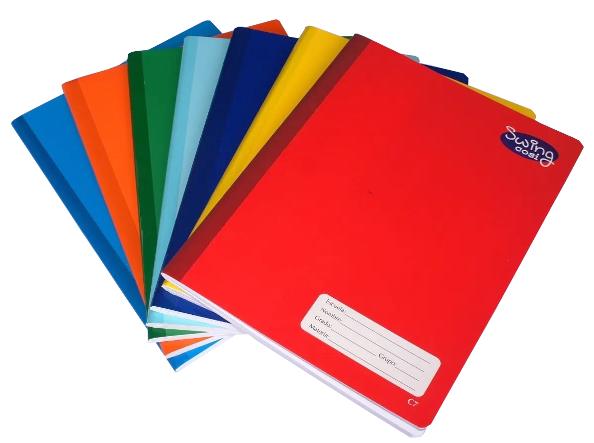 Libreta Cosida Cuaderno Cosido 100 Hojas Profesional 5 Pzas Rayas