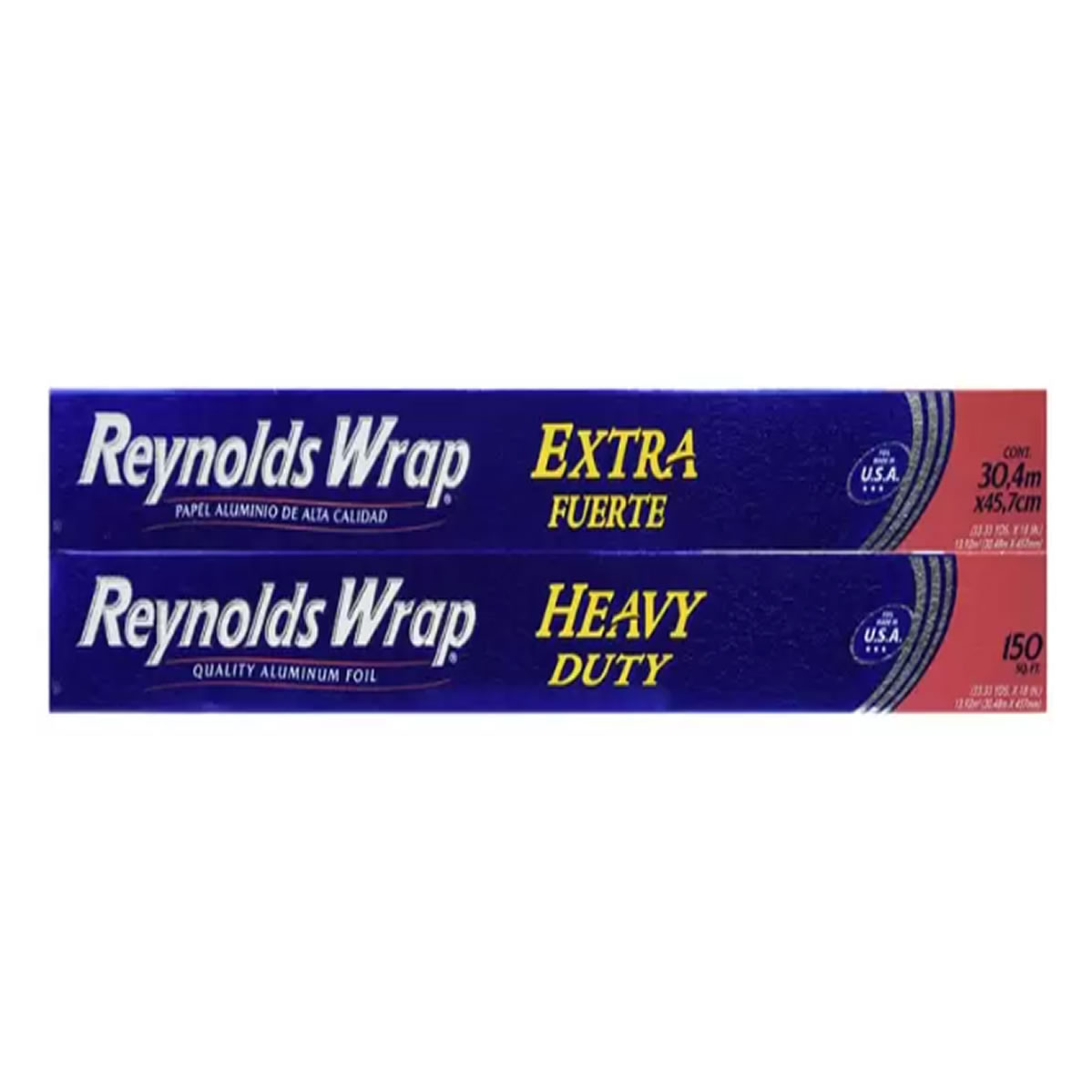 Papel Aluminio Reynolds Wrap ExtraFuerte 2pz 30.4x45.7cm c/u