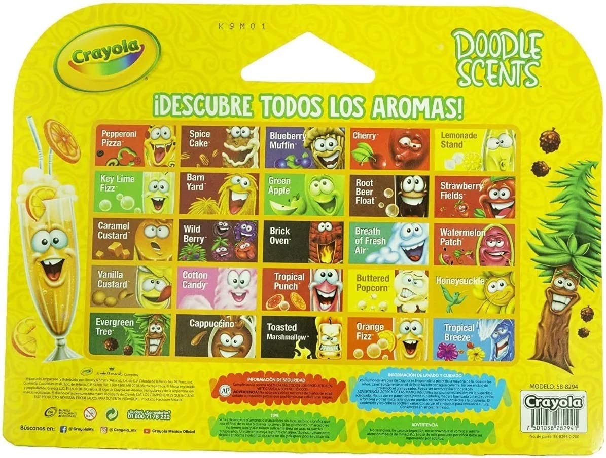 Plumones Crayola Doodle Scents C/25 Pzas Con Aroma