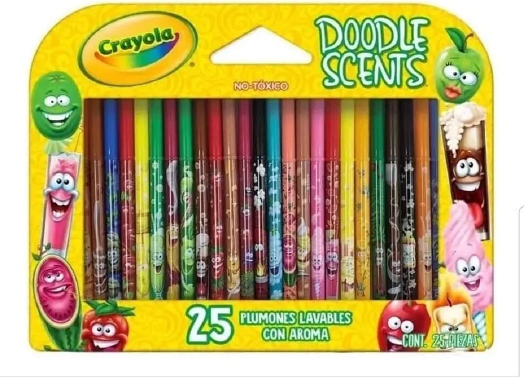 Plumones Crayola Doodle Scents C/25 Pzas Con Aroma