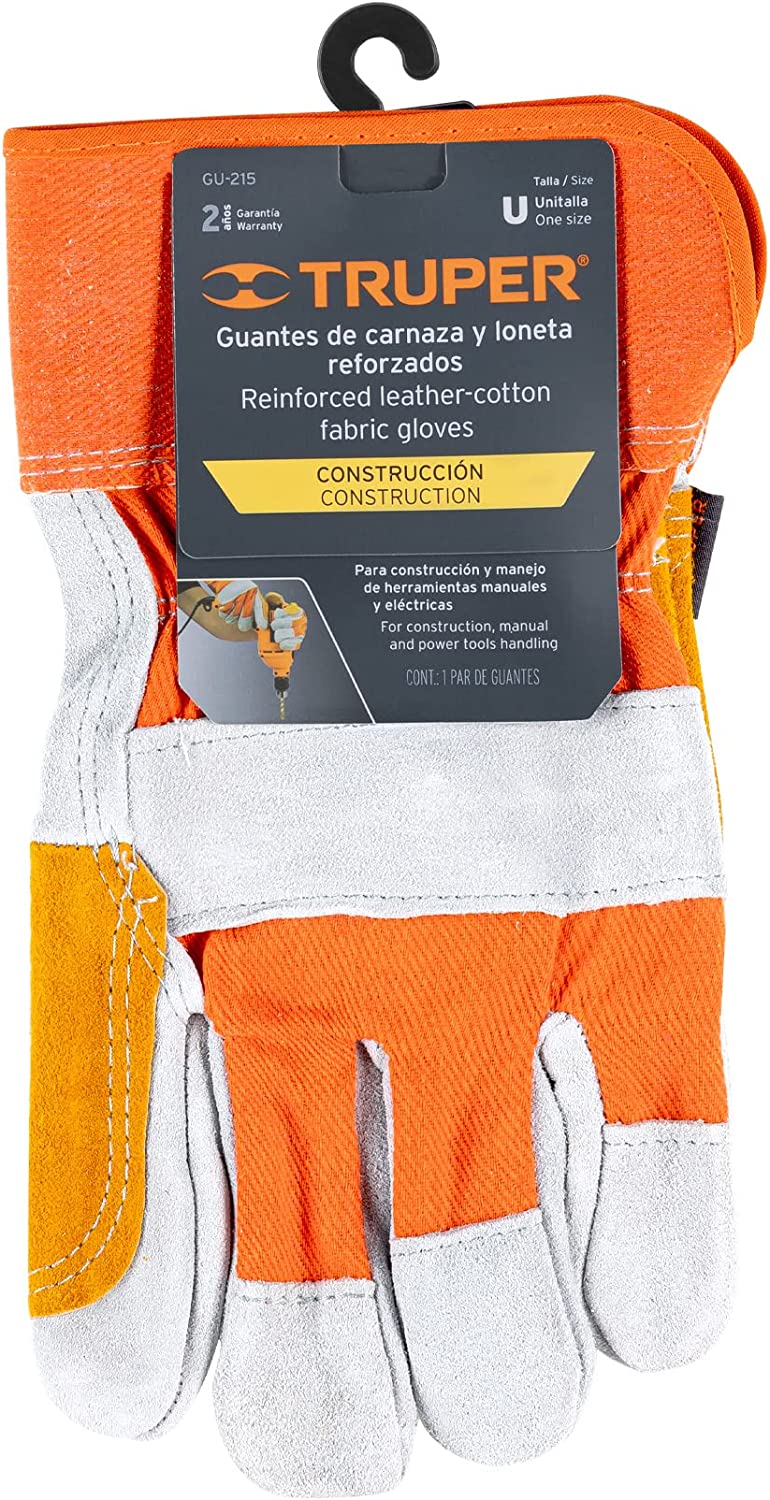 Guante de Carnaza/ Tela GU-TECA-R