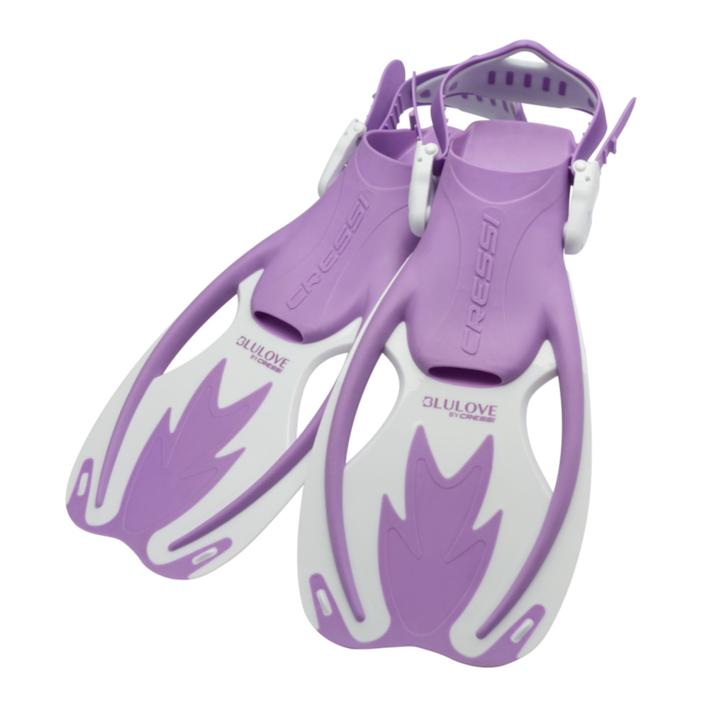 Aleta Cressi Rocks Infantil Lila Ajustable Para Snorkeling, Natación
