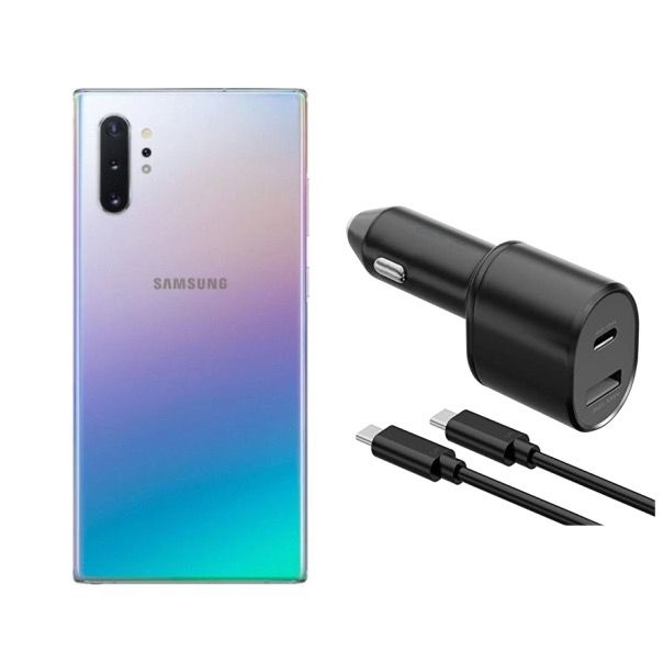 Samsung Galaxy Note 10 Plus 256GB Arcoíris Reacondicionado Grado A + Cargador de Auto 45W Carga Rápida