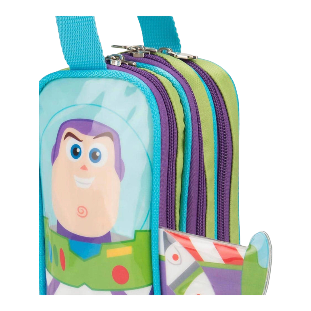 Lapicera 3 Compartimentos Buzz Lightyear Con Alas 22x10x8 Cm