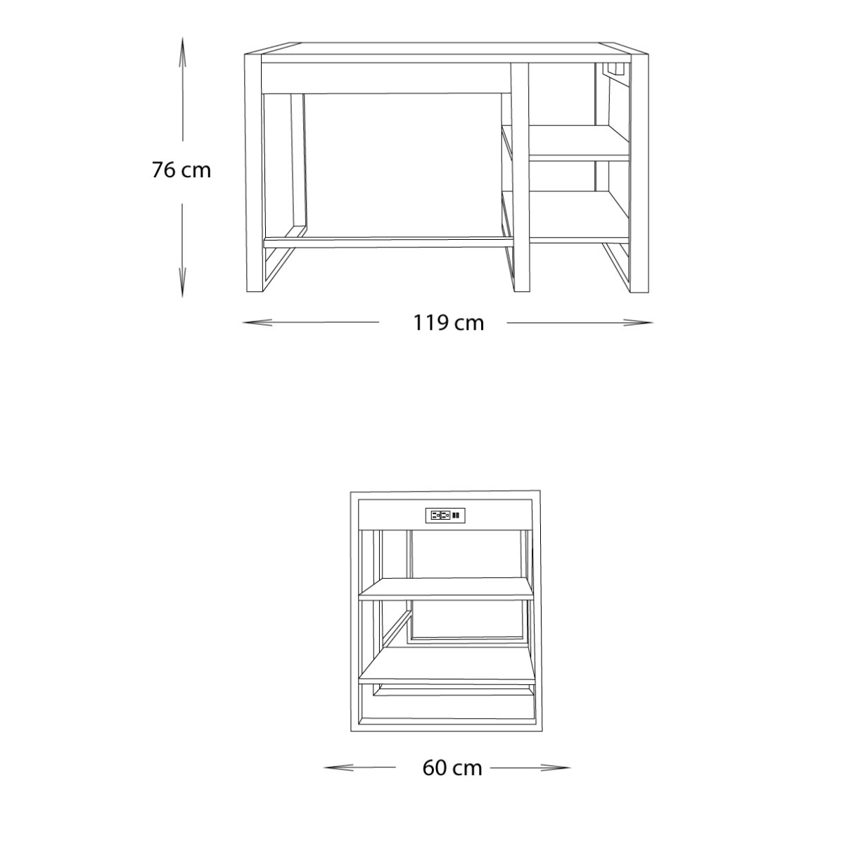 Escritorio Apollo de Madera color Café con Silla