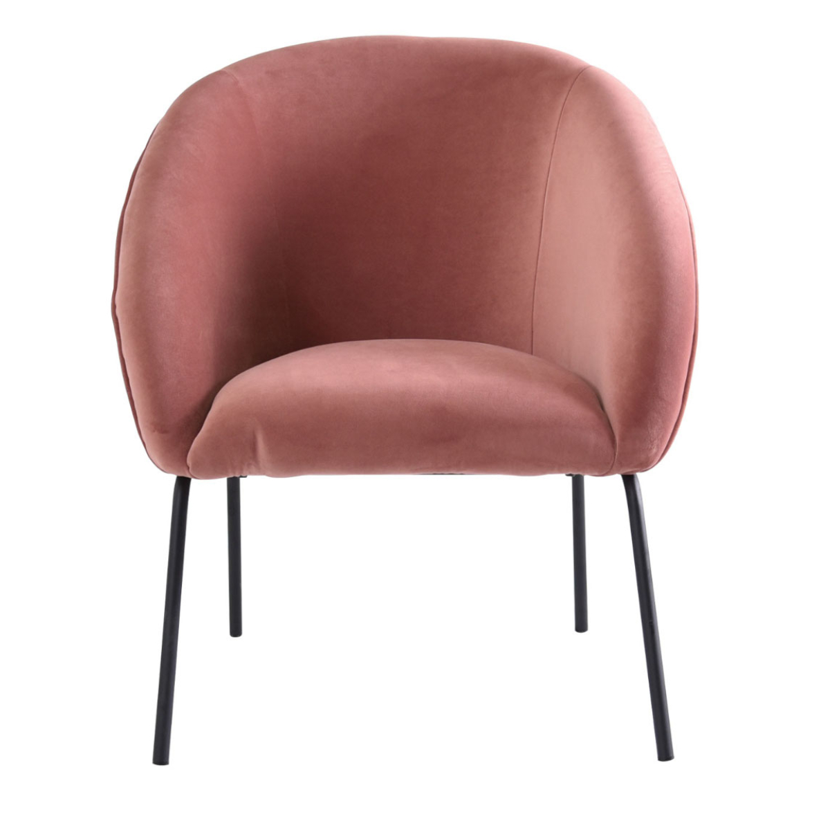 Sillón individual Lola Tela color Rosa