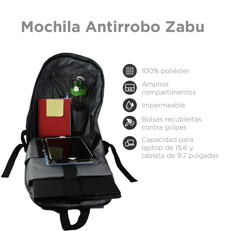 Mochila Antirrobo Impermeable para Hombre y Mujer con Espacio Para Laptop.