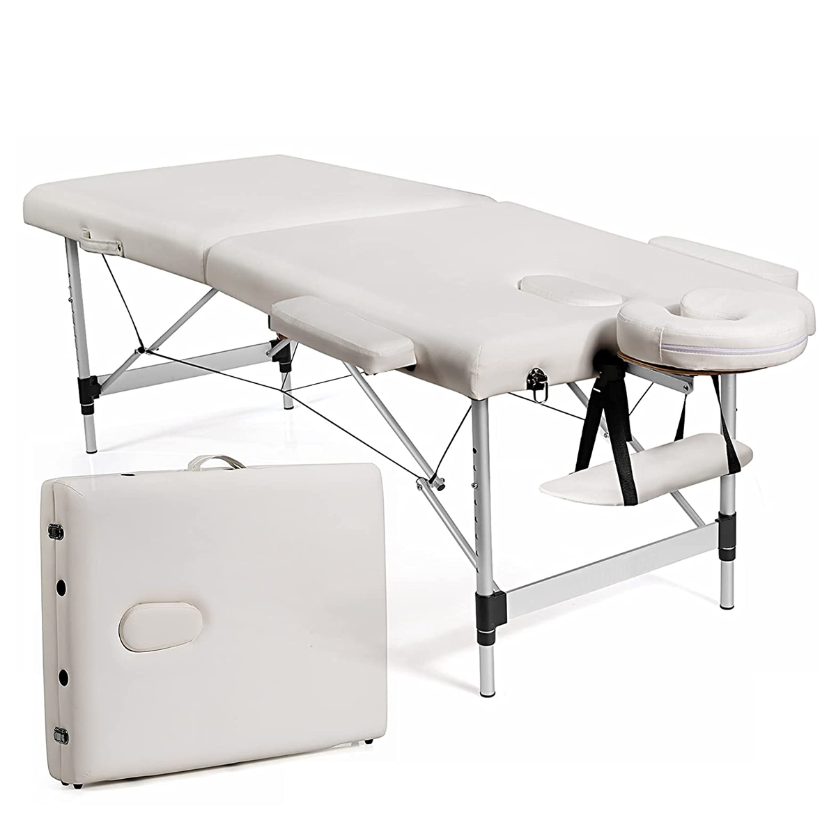Cama Aluminio Masaje Blanca Depilacion Tatuajes Spa Faciales Uñas
