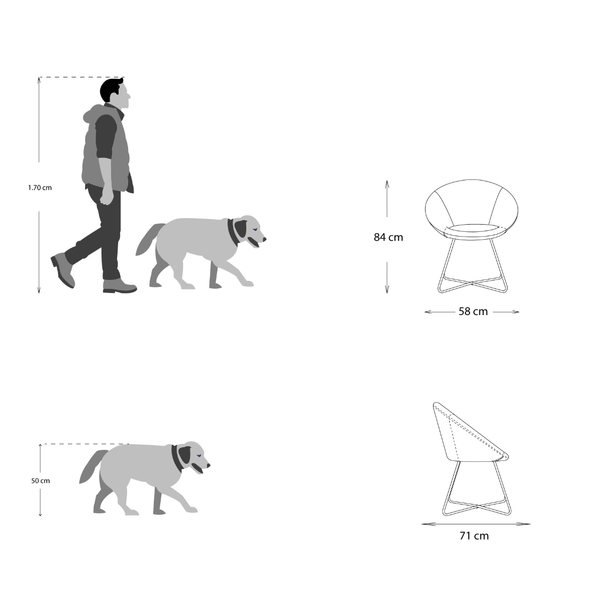 Sillón Individual Campari de Tela color Verde