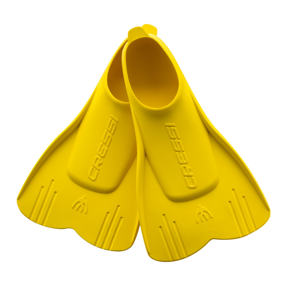 Aletas Cressi Mini Light Infantil Amarillo Para Natación, Snorkeling