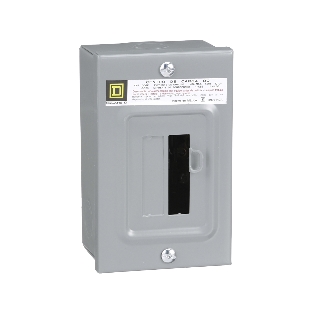Centro de carga QO, 40 A, 120/240v, 10kA, Nema 1, sobreponer
