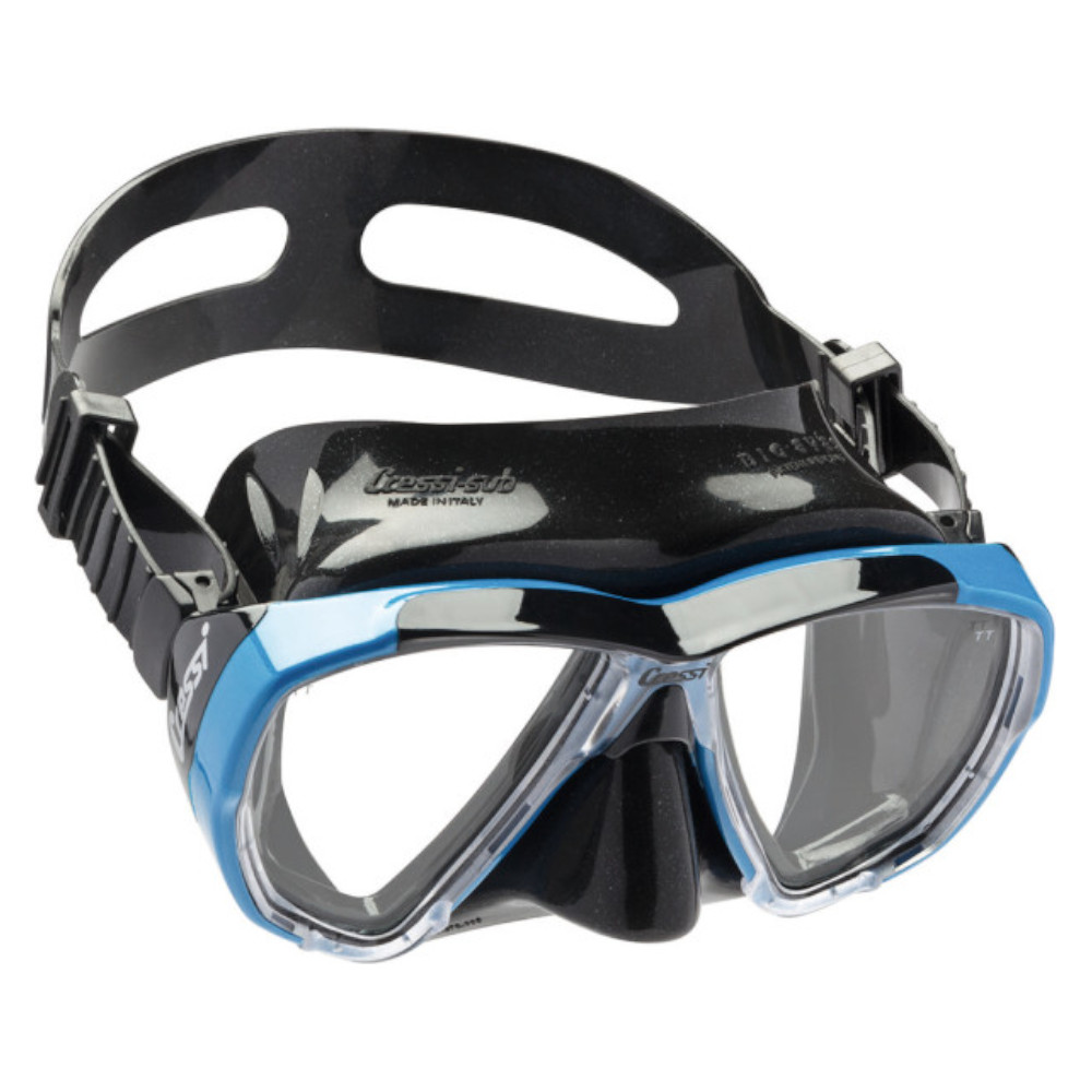 Visor Mascara Cressi Big Eyes Adulto Para Snorkeling, Buceo Color Negro/Azul