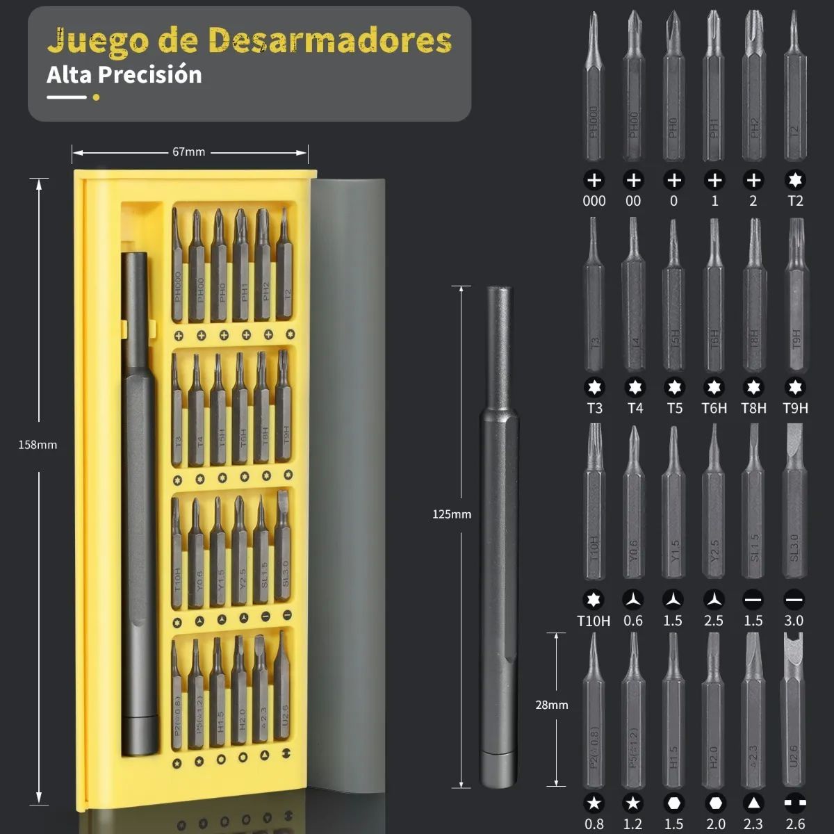 Juego De Desarmadores Kit Herramientas Limpieza Pc Cámara