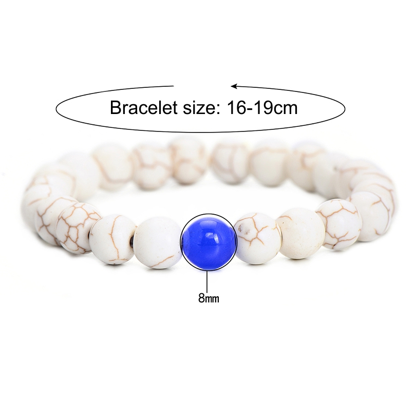 Pulseras Parejas Distancia Krasha Azul Y Blanco Plopzaz13