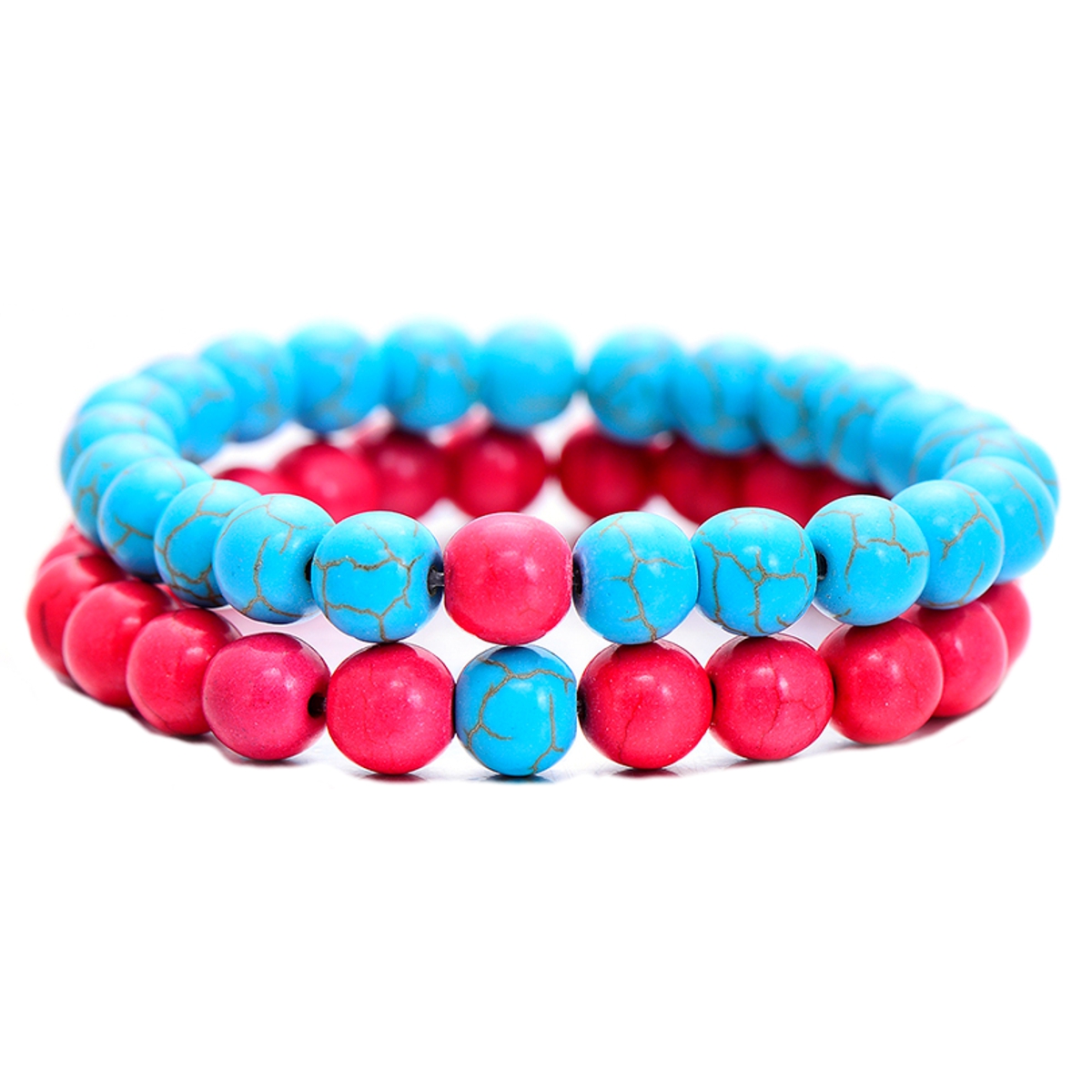 Pulseras Parejas Distancia Krasha Azul Y Rosa Plopzq12