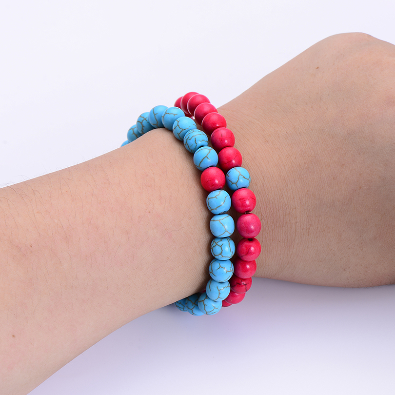 Pulseras Parejas Distancia Krasha Azul Y Rosa Plopzq12