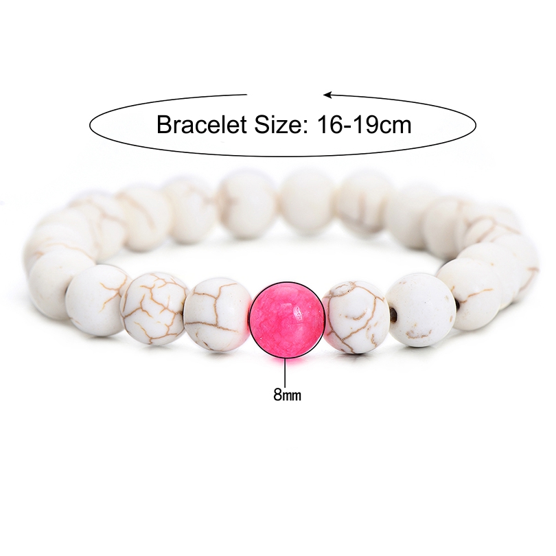 Pulseras Parejas Distancia Krasha Rosa Y Blanco Plopz513