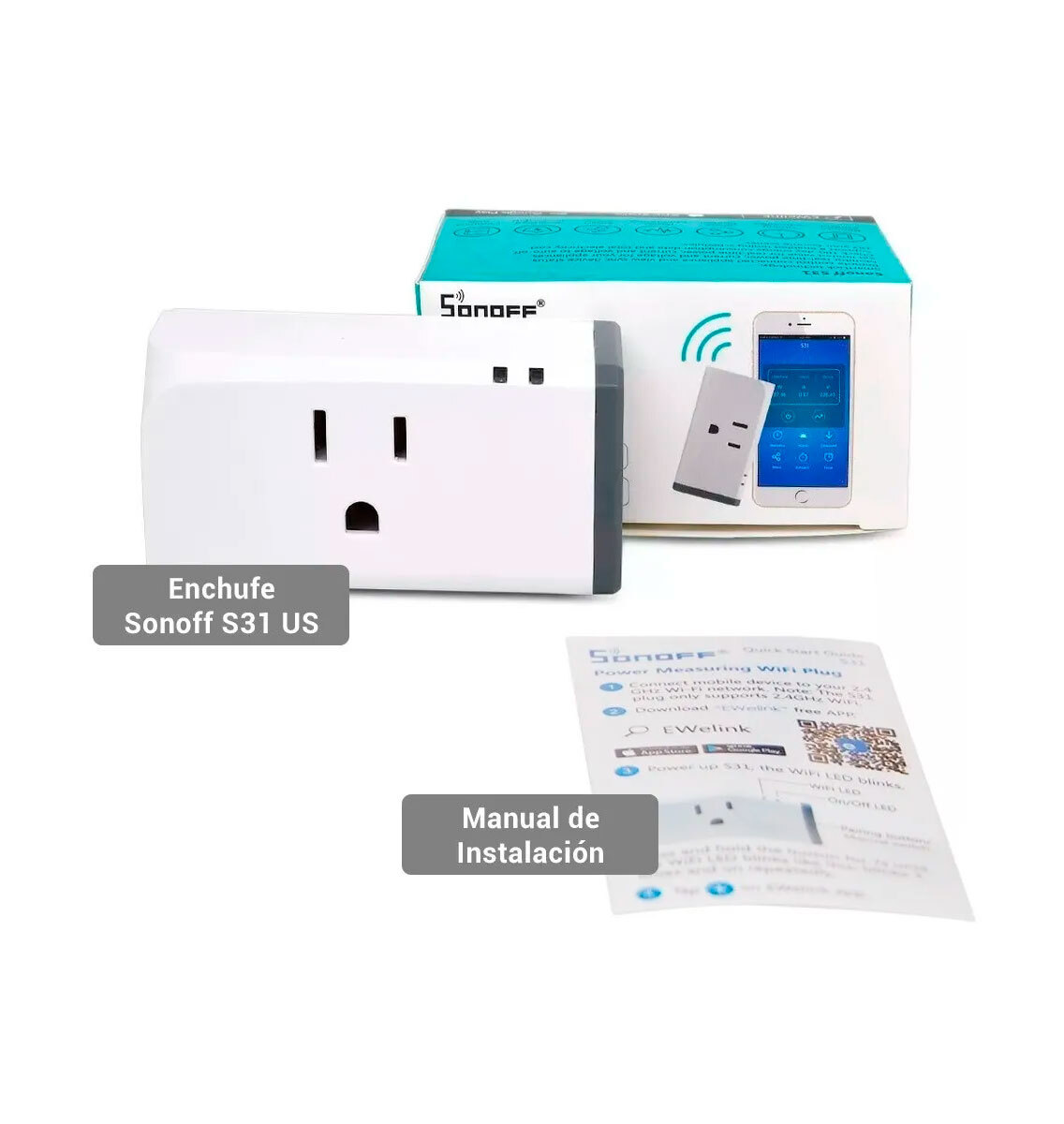 Contacto Inteligente On/off Sonoff S31 Medidor De Consumo Alexa/Google