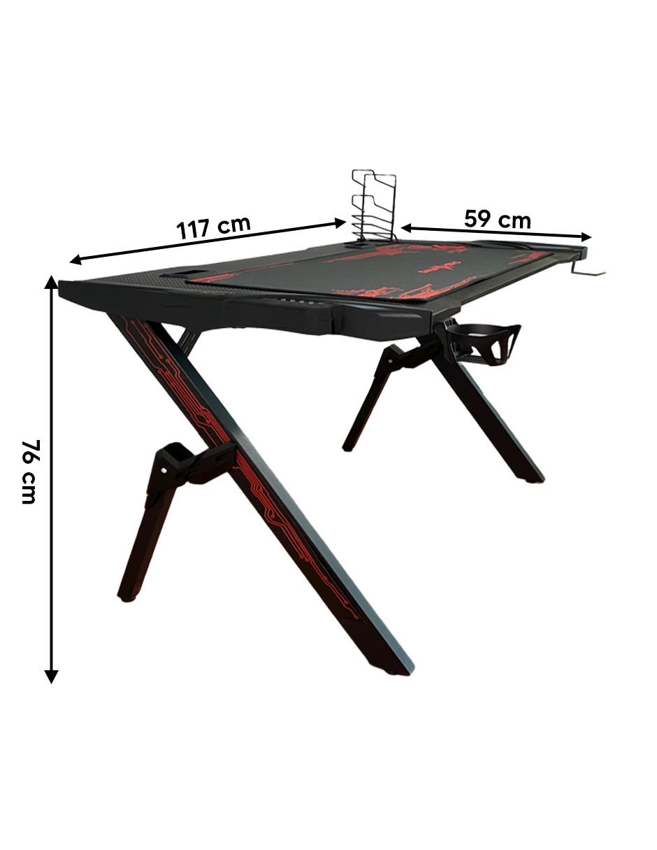 Escritorio Para Gamers Galaxhero Luces Led Rgb Geek