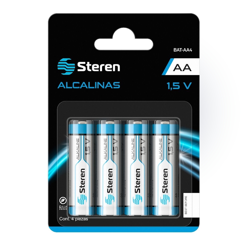 Batería Alcalina Tipo Aa 1.5v Paquete De 4 Piezas