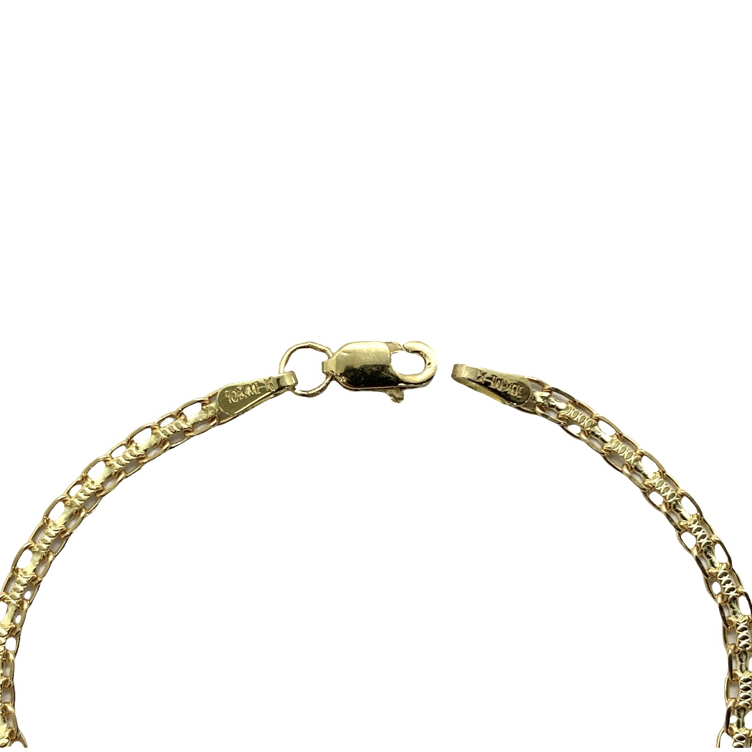 Esclava Niño 14cm Tejido Bismark Oro 10k.