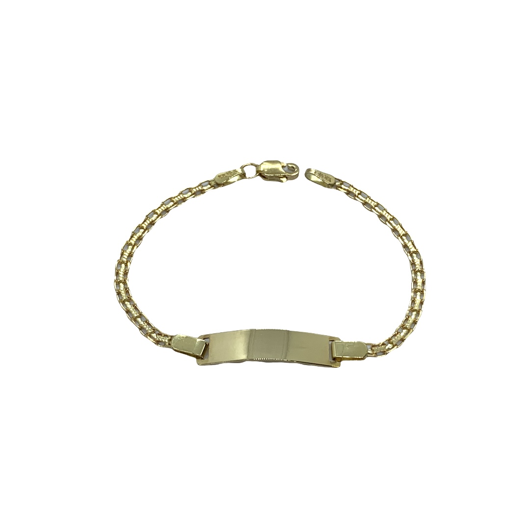Esclava Niño 14cm Tejido Bismark Oro 10k.