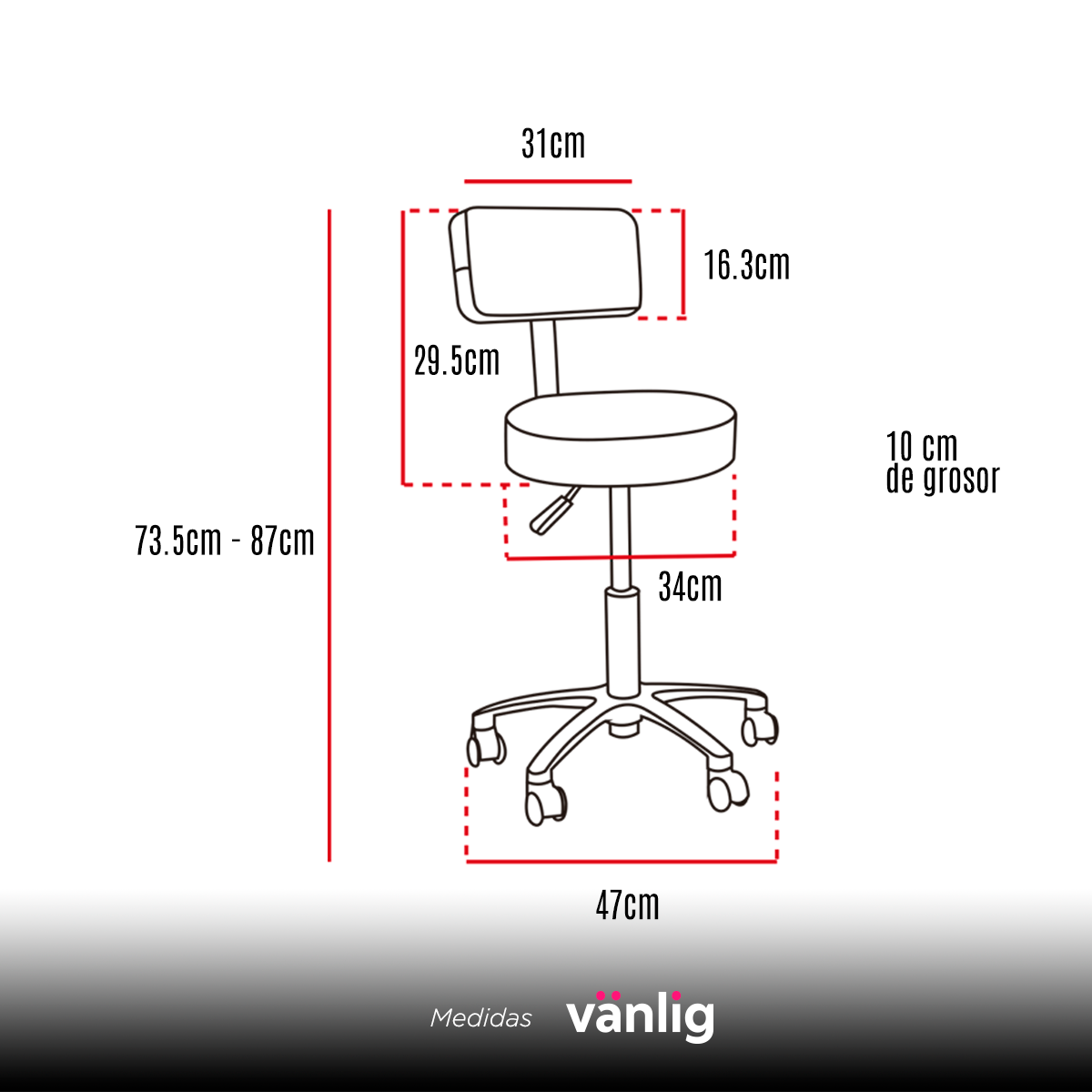 Camilla Thai Negra Silla Masajes Faciales Spa Uñas Belleza VANLIG