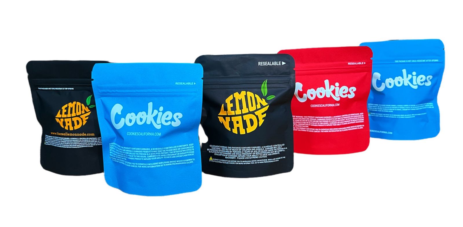 25 Bolsas Herméticas Mylar Resellables Cierre Cookies 3.5gr