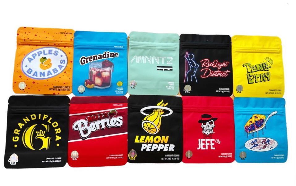 25 Bolsas Herméticas Mylar Resellables Cierre Cookies 3.5gr