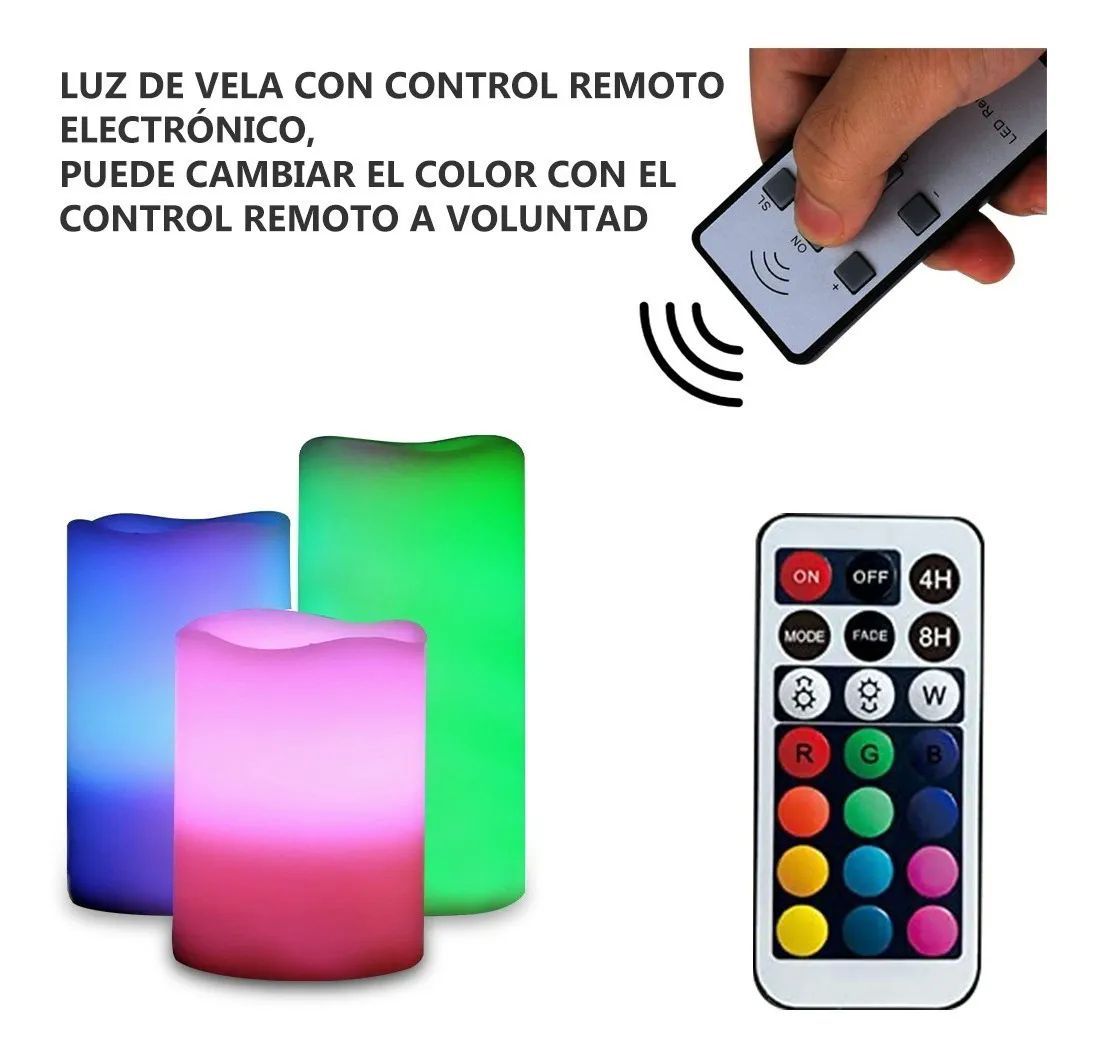 Recargable Vela Led Malubero Con Control Remoto