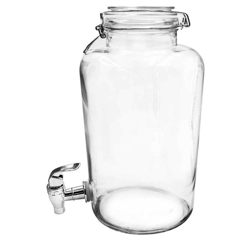 Top Choice 2415-3926 Dispensador Bebidas Vitrolero Garrafon Mason Jar Vidrio 4l