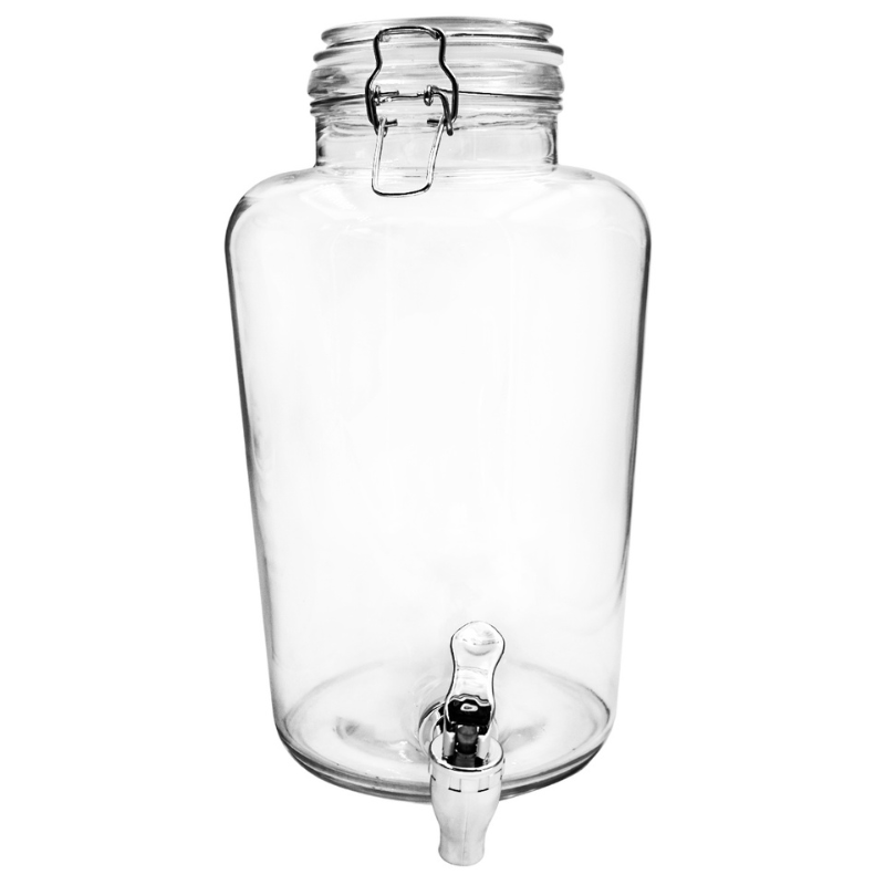 Top Choice 2415-3926 Dispensador Bebidas Vitrolero Garrafon Mason Jar Vidrio 4l