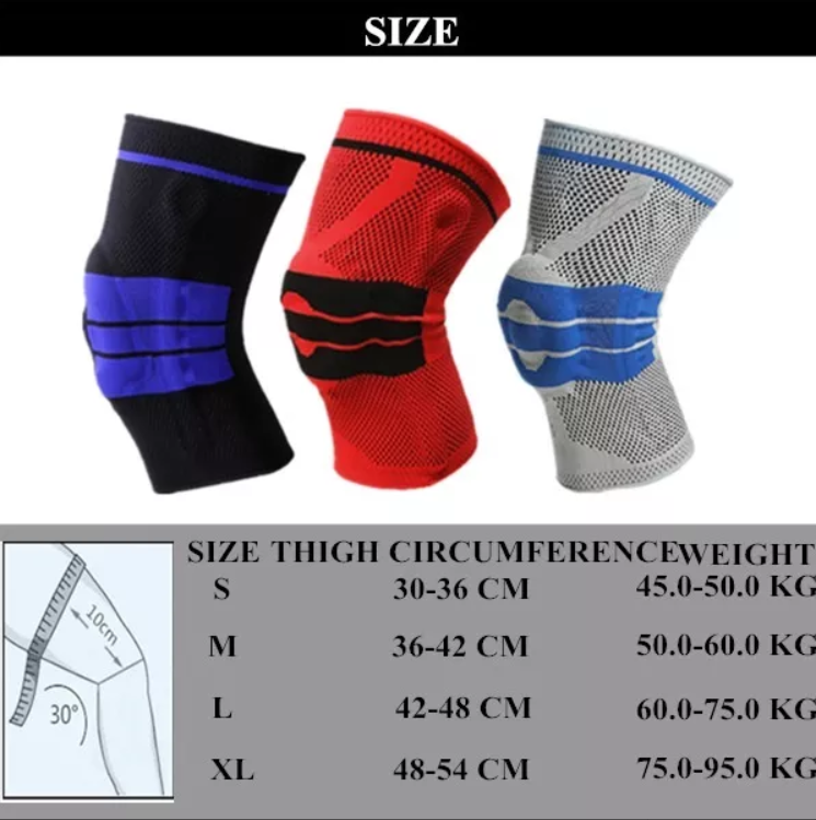 Rodillera con almohadilla de gel viscoelástica y varillas laterales