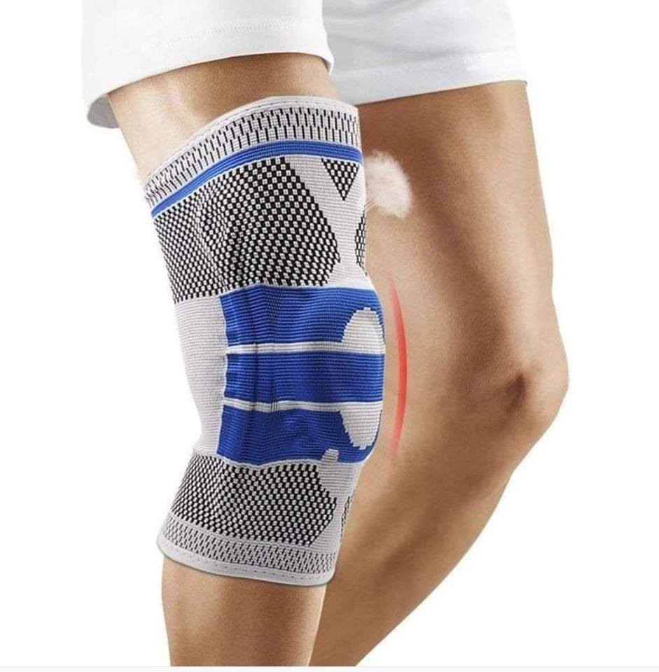 Rodillera con almohadilla de gel viscoelástica y varillas laterales