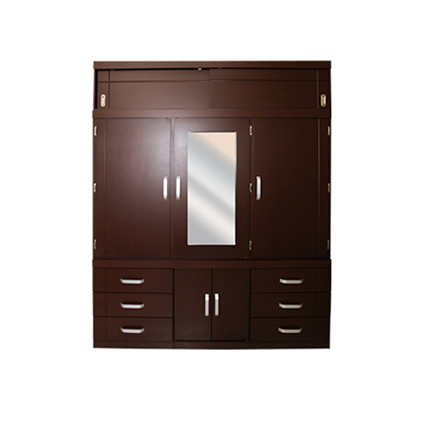 Ropero Mediano Moderno Con puertas y cajones color nogal Envió Gratis