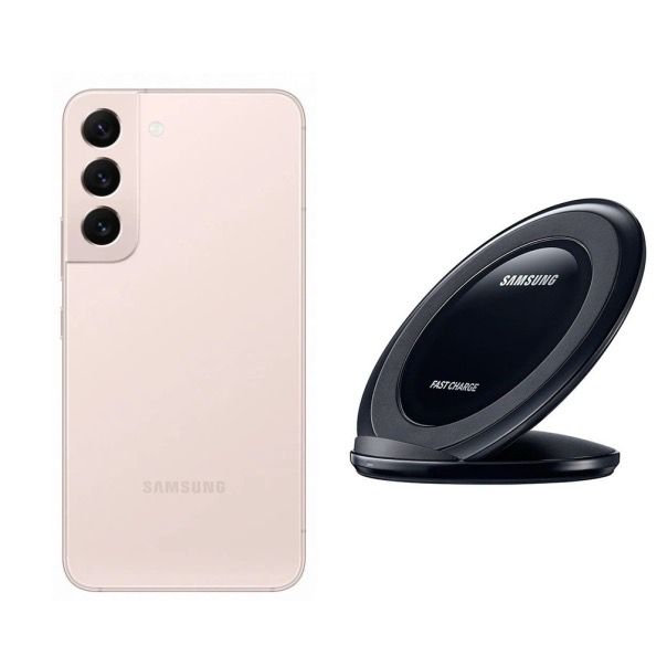 Samsung Galaxy S22 Pink Gold 256GB Snapdragon Nuevo + Cargador inalámbrico Samsung Carga Rápida