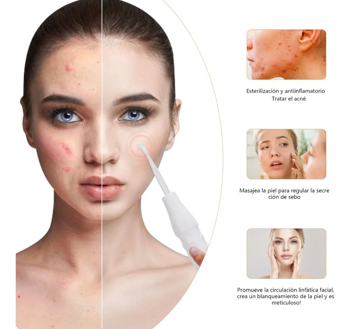 Facial Dispositivo Electroterapia Alta Frecuencia Portátil