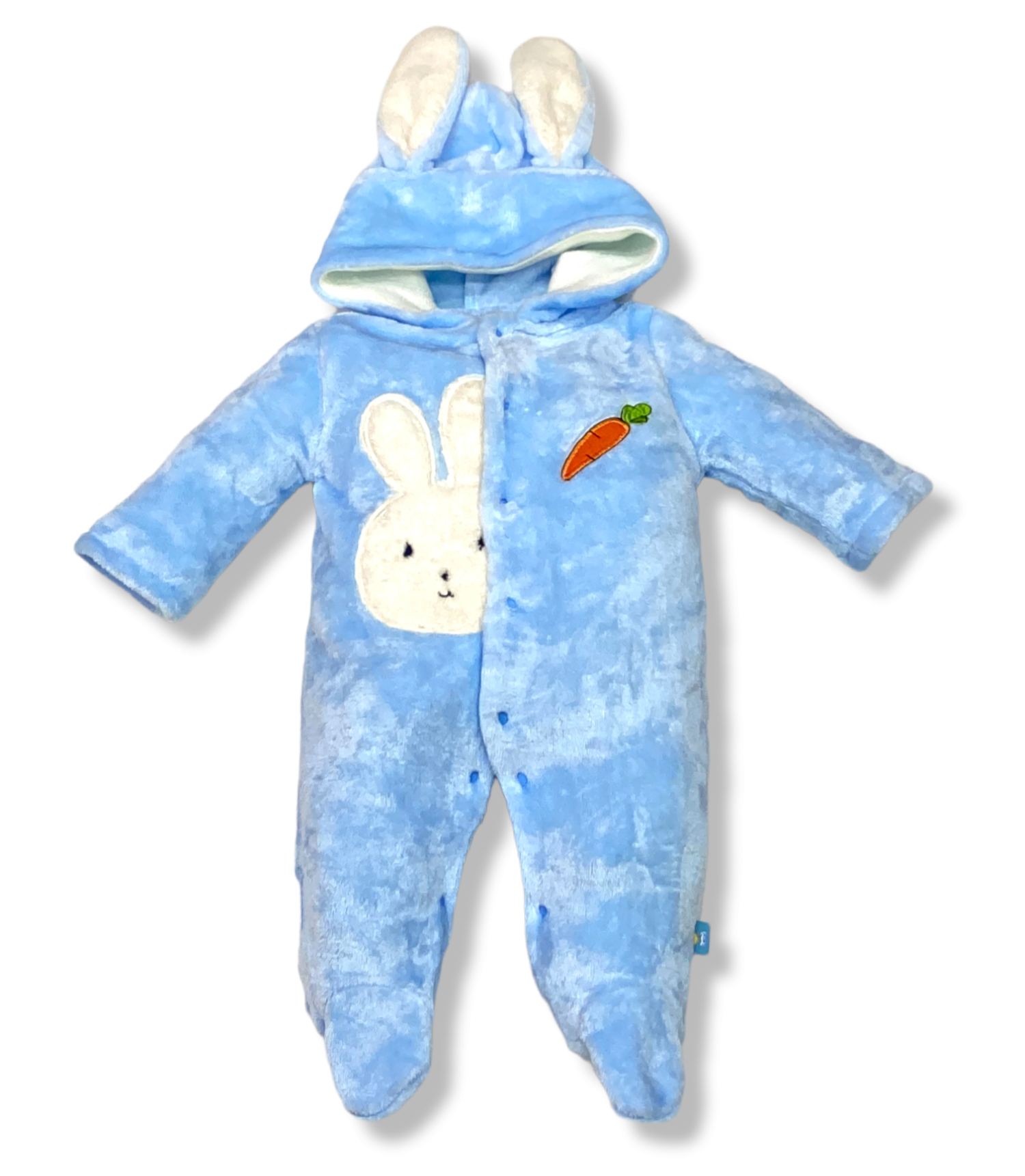 Mameluco Comando Forro Polar Conejito Para Bebés 0 A 9 Meses