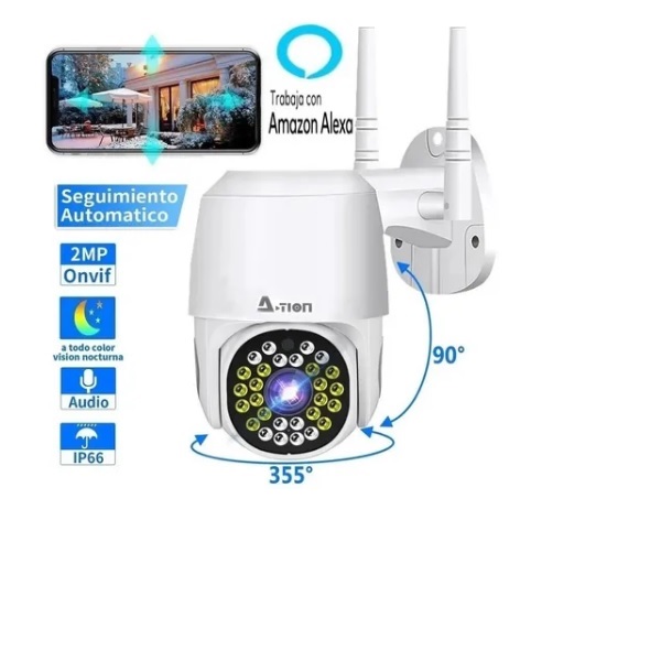 Digital Cámara Wifi Inalámbrica 28 Led de Seguridad 355 Grados 