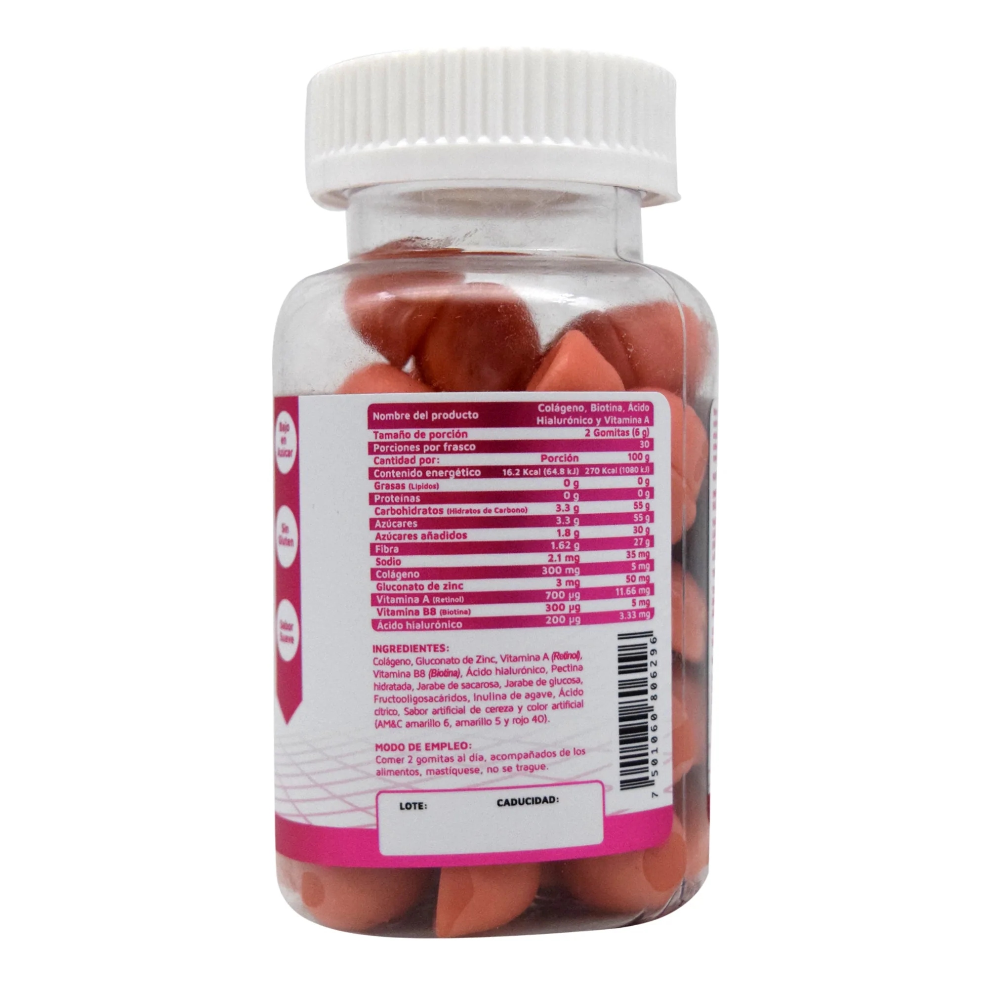 Gomitas Colágeno Biotina Acido Hialurónico 60 Gomitas
