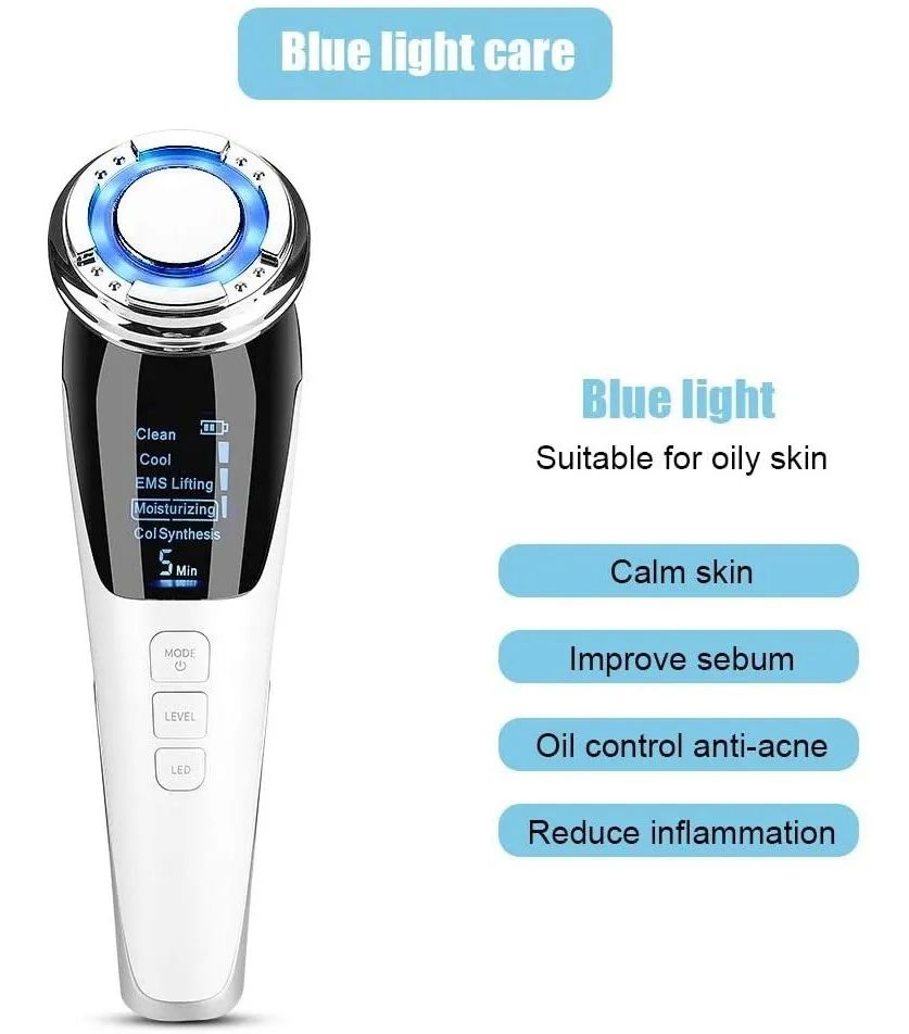 Masajeador Facial Instrumento Multifuncional Con Frío Calor