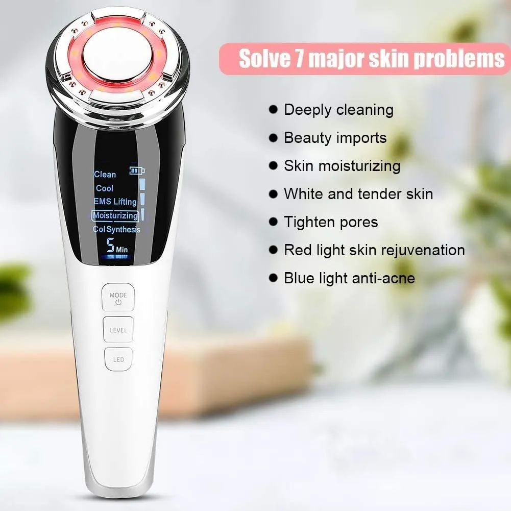 Masajeador Facial Instrumento Multifuncional Con Frío Calor