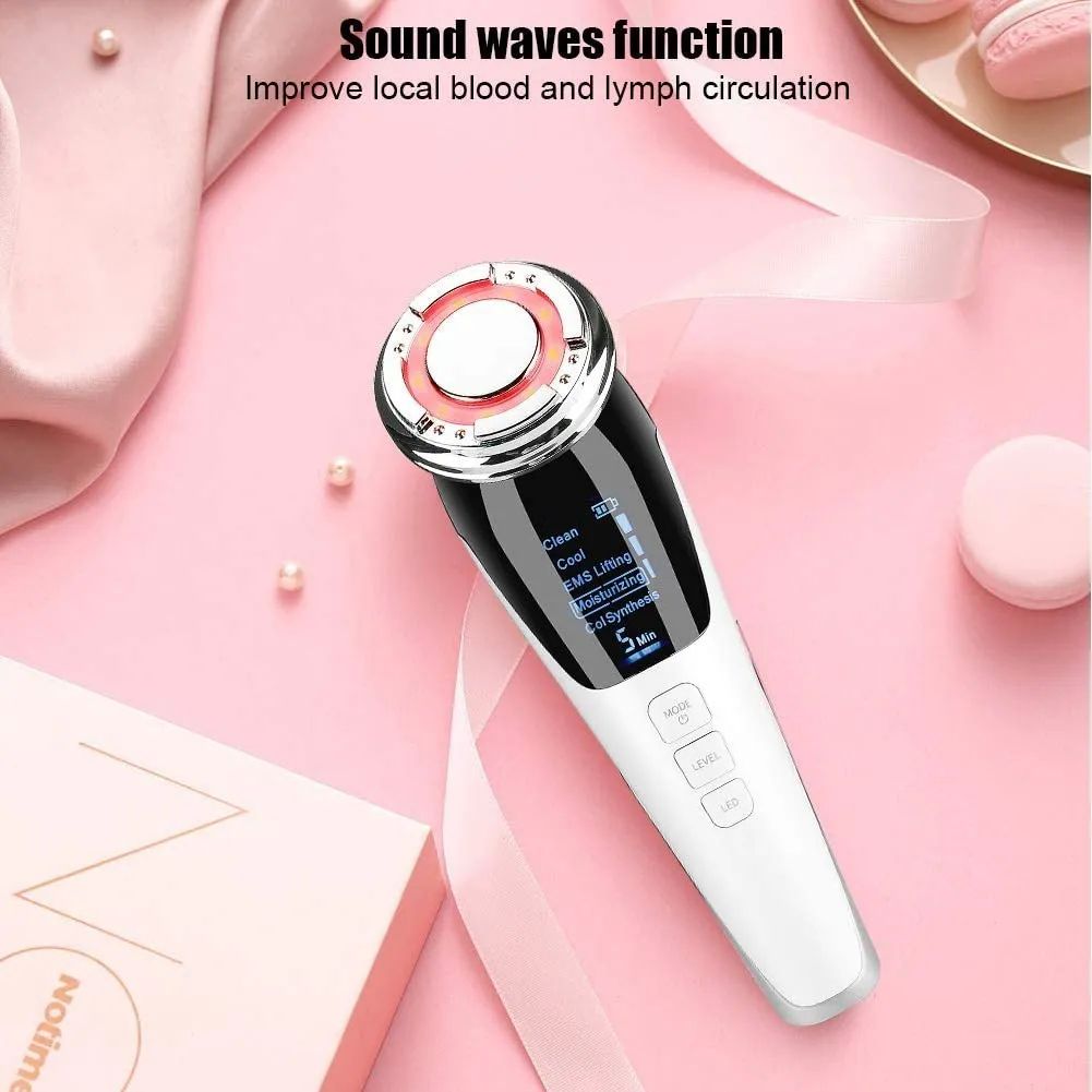 Masajeador Facial Instrumento Multifuncional Con Frío Calor