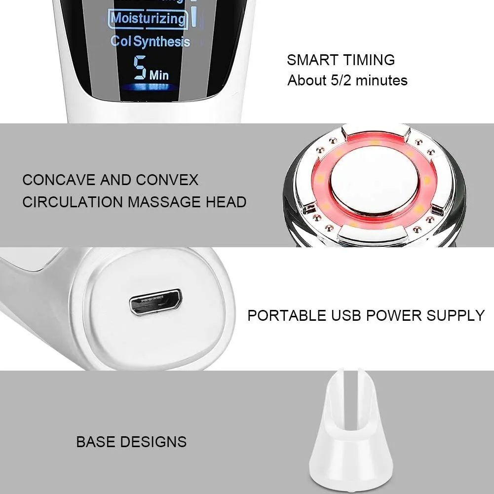 Masajeador Facial Instrumento Multifuncional Con Frío Calor