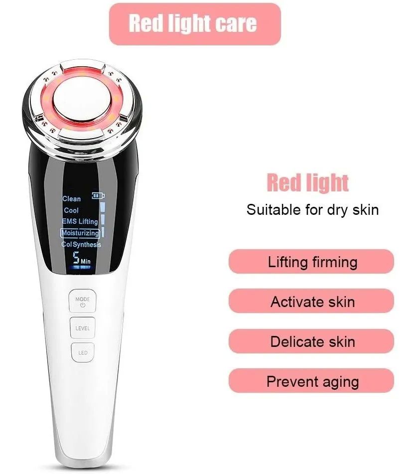 Masajeador Facial Instrumento Multifuncional Con Frío Calor