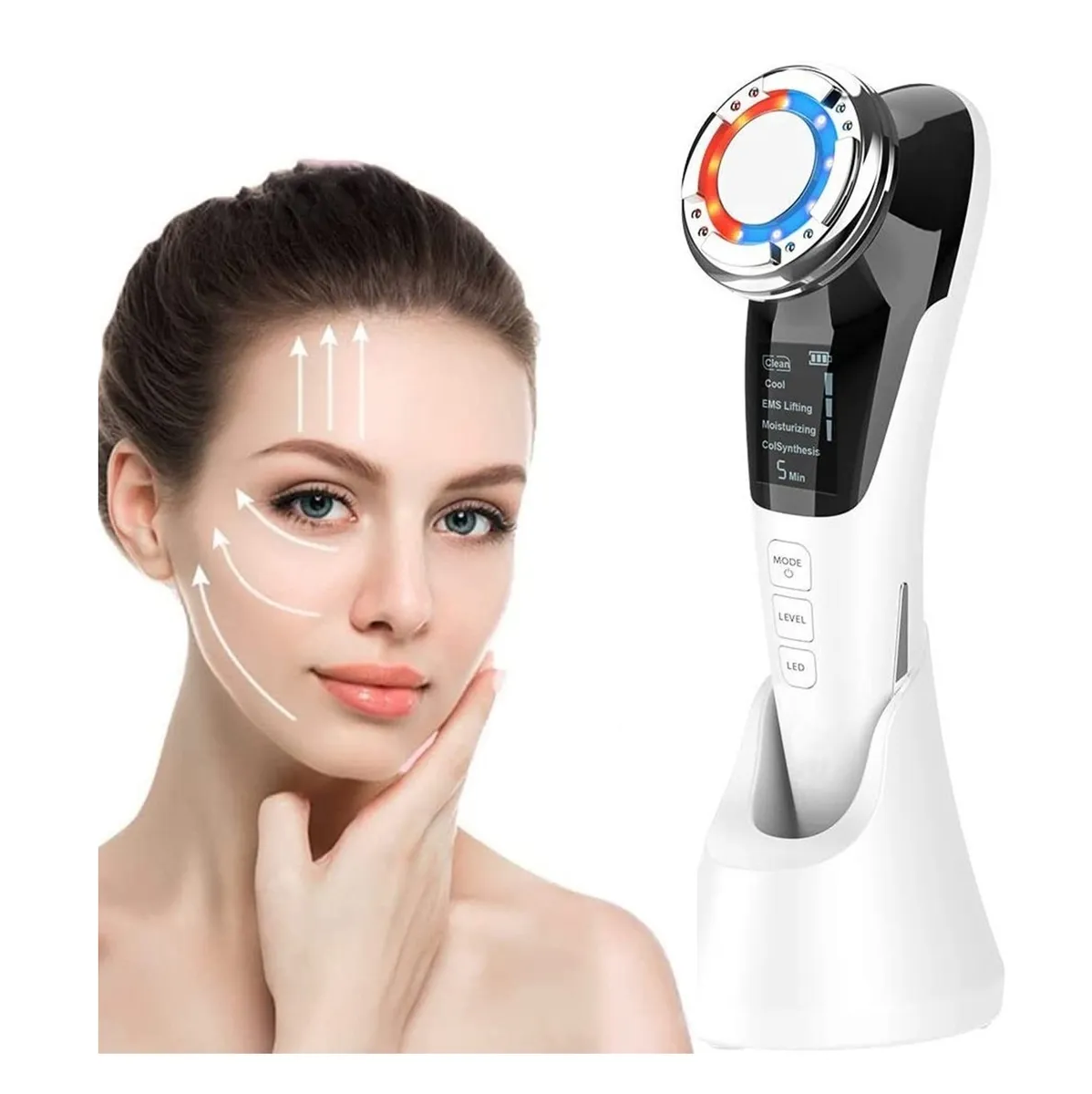 Masajeador Facial Instrumento Multifuncional Con Frío Calor
