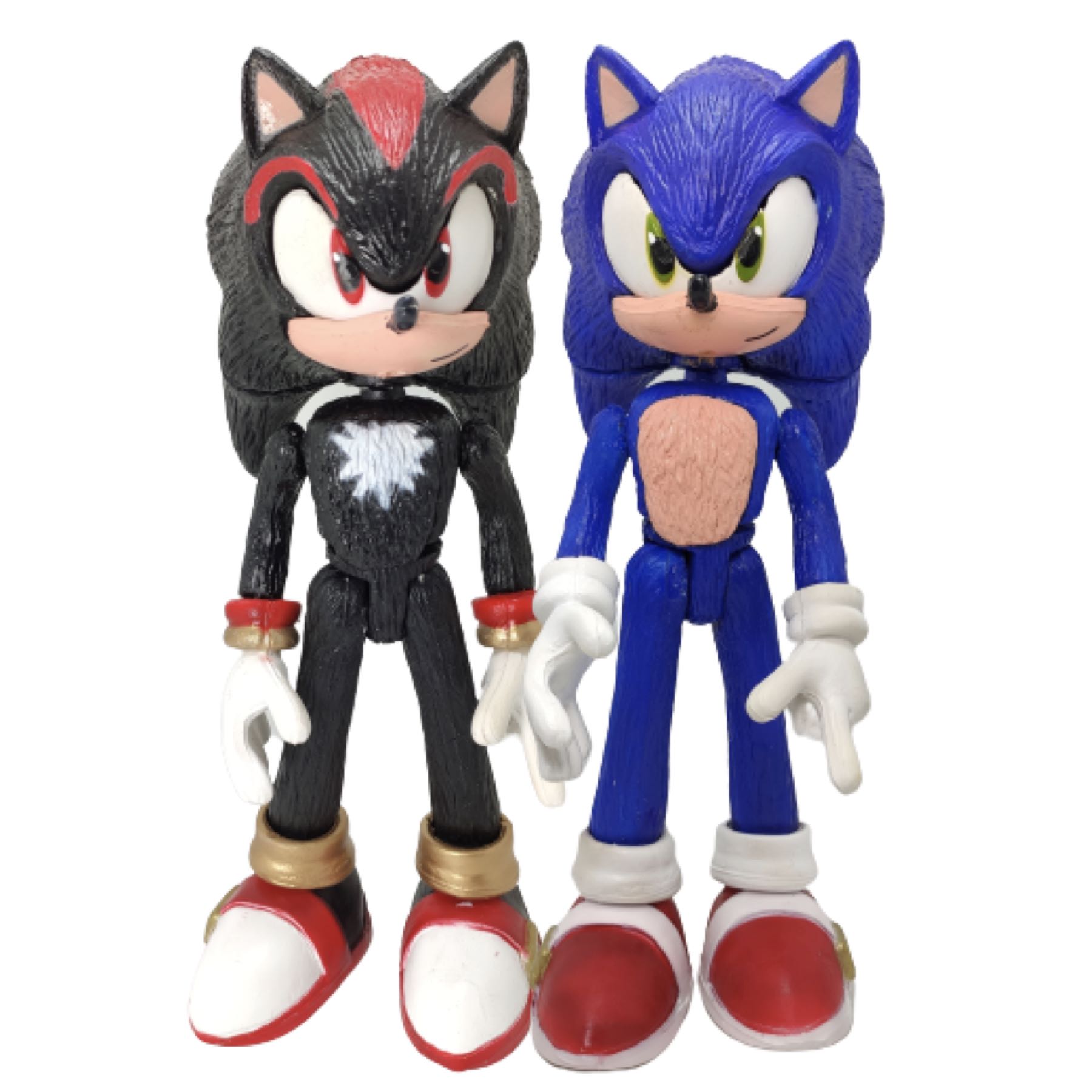 2 Figuras Sonic The Hedgehog Combo Azul + Shadow Negro Juguetes Muñeco Origins Mania Adventures Pelicula Erizo Emerald