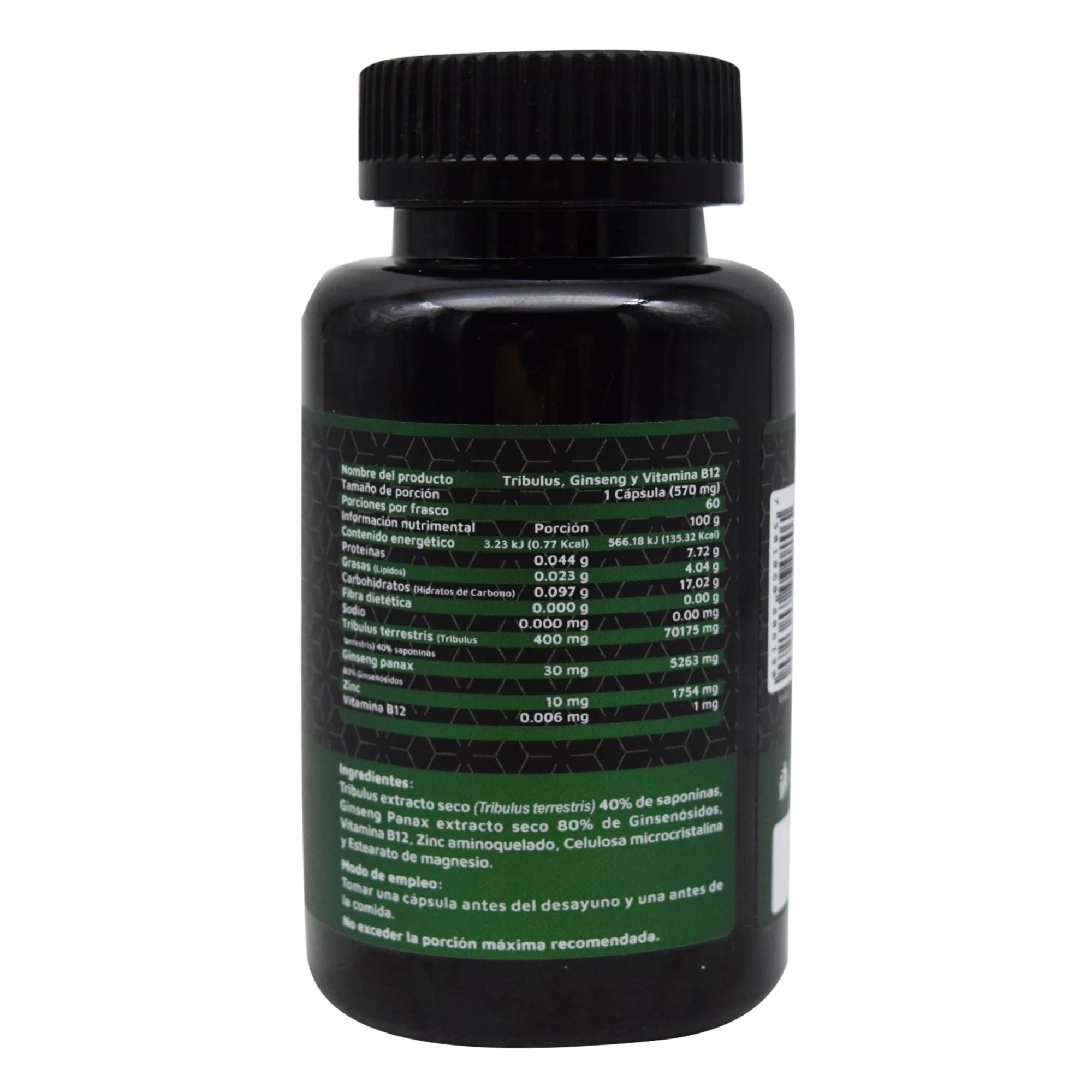 Tribulus Gingseng Y Vitamina B 12 60 Cap