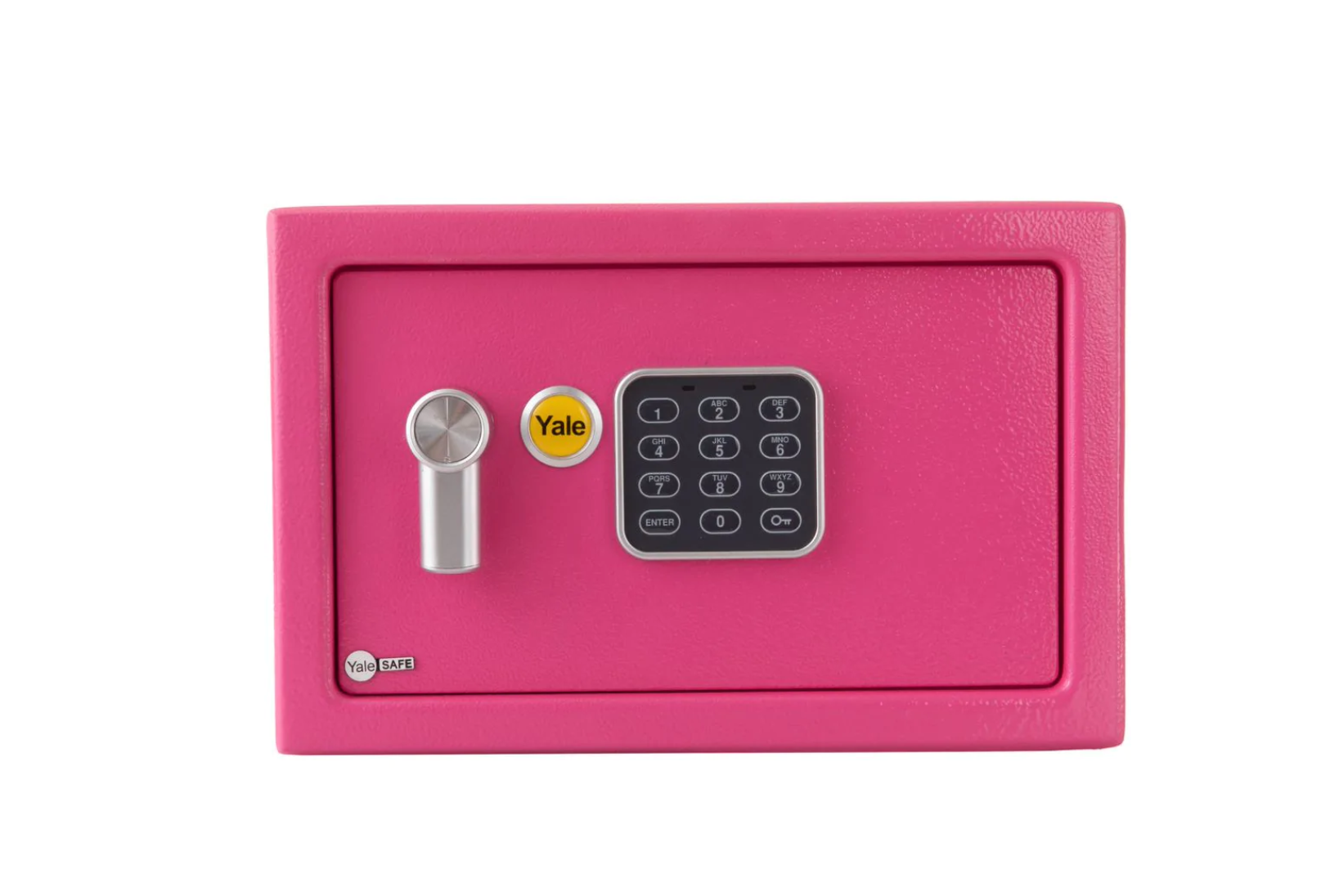 Caja Fuerte Con Alcancía Yale Rosa.